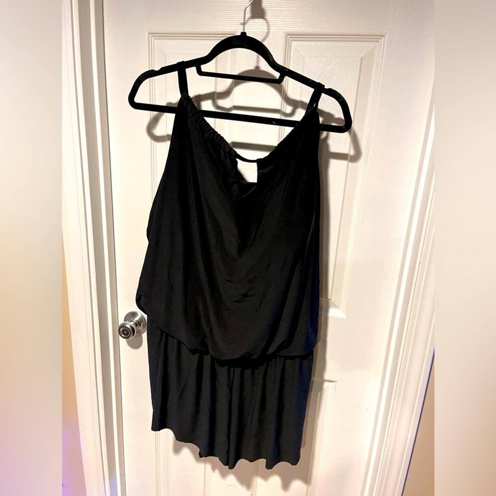 NWT Aqua Green Black Romper Swimsuit size 24